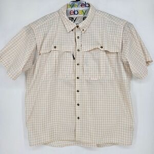 Drake Shirt Mens 3X Outdoors Fishing‎ Hiking Vented Checkered Short Sleeve